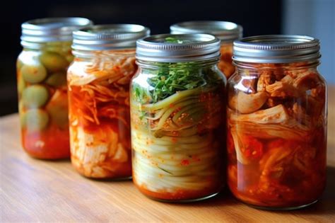 Premium AI Image | Kimchi is a traditional Korean banchan consisting ...