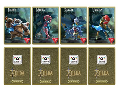 Zelda Amiibo cards BOTW Champions by damdam51 on DeviantArt