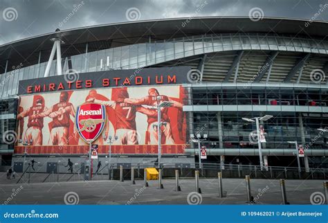 Arsenal Stadium with a Dramatic Sky, London United Kingdom Editorial ...