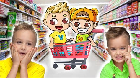 Vlad and Niki Supermarket story for kids - YouTube