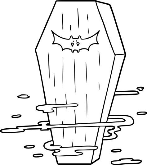 cartoon spooky coffin 12362518 Vector Art at Vecteezy