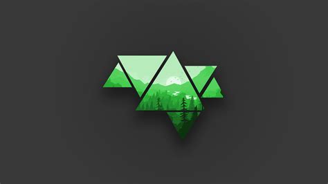 1600x900 Minimalist Mountains Green 4k 1600x900 Resolution HD 4k ...