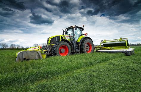 HD wallpaper: field, the sky, grass, tractor, Claas Axion 950 | Wallpaper Flare