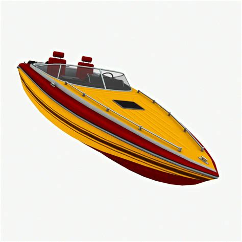 Speed Boat 3D model low-poly | CGTrader