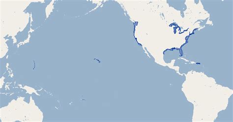 US Coastal Zone Management Act Boundary - World | GIS Map Data | US National Oceanic and ...