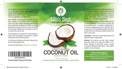 Ellie's Best Coconut Oil label design. | Label design, Food packaging design, Modern packaging ...