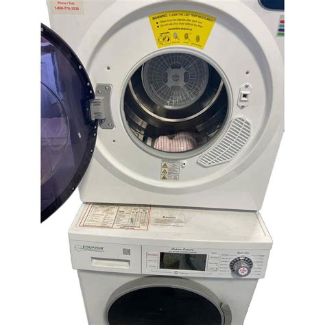 Buy Stacked 110V Laundry Center 1.6 cu. ft. Electric Washer in White ...