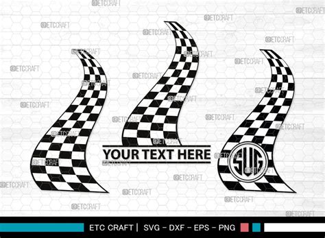 Racing Flag Monogram, Racing Flag Silhouette, Racing Flag SVG, Racing ...