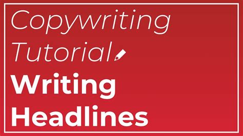 Copywriting Tutorial: Writing Headlines (LIVE Example) - YouTube