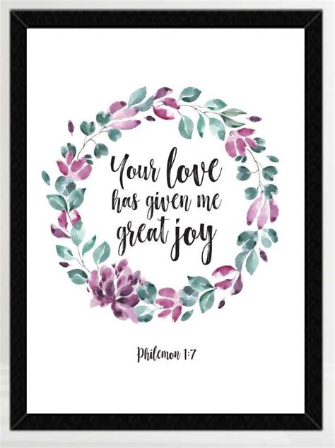 Philemon 1-7 Bible Verse Print | 365 Gift Guide