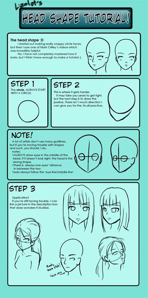 Head shape tutorial by *Lizalot on deviantART | Head shapes, Tutorial, Make tutorial