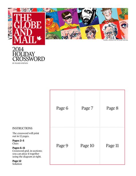 The printable Globe and Mail holiday crossword - The Globe and Mail