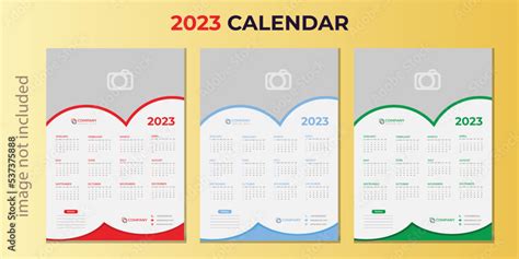 Monthly calendar template for 2023 year. 2023 calendar in a minimal ...