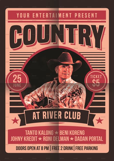 Country Music Poster Flyer, Print Templates | GraphicRiver