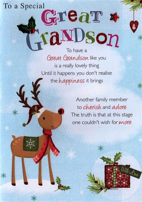 christmas grandson verses Special great grandson christmas greeting ...