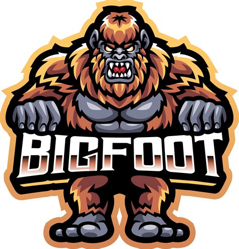 Bigfoot esport mascot logo design By Visink | TheHungryJPEG