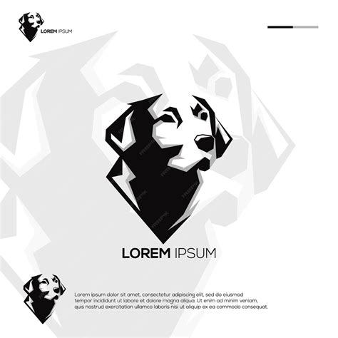 Premium Vector | Dog black and white logo design