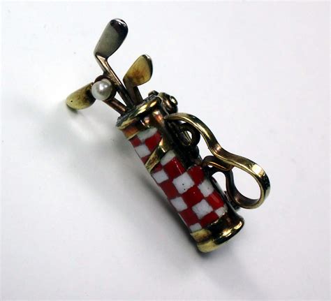 Vintage Pin Golf Club Pin Gold Golf Pin 14k Golf Bag Pin 14k