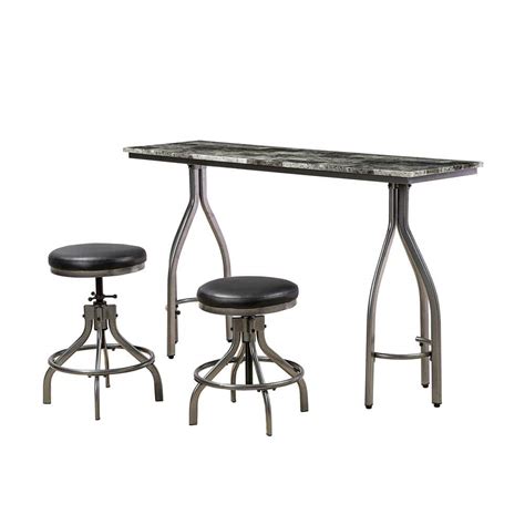 JAYDEN CREATION Rita Black Small Dining Table Dinette Set for 2 with ...
