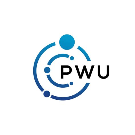 PWU letter technology logo design on white background. PWU creative initials letter IT logo ...