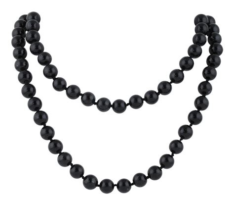 32" 8mm Black Jasper Round Gemstone Bead Necklace