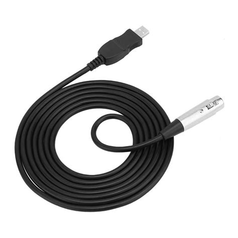 Ejoyous USB Male to XLR Female Microphone Mic Studio Audio Link Cable Adapter Black, USB to XLR ...