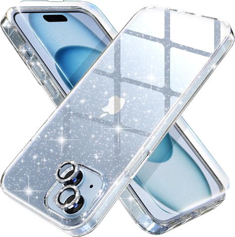 Amazon.com: Choiche Compatible for iPhone 15 Plus Case, Women Cute Clear Glitter Bling Sparkly ...