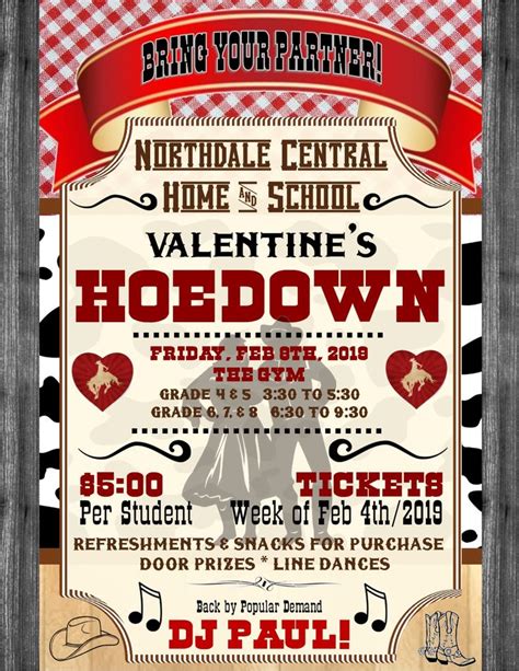 Elementary Valentine's day dance flyer / poster. | Valentines school ...