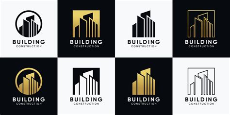 Set of building logo design template with creative concept. Inspiration ...