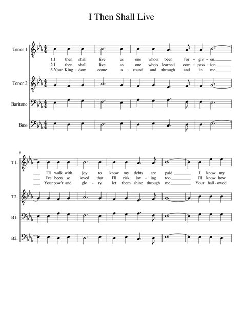 I Then Shall Live sheet music for Voice download free in PDF or MIDI