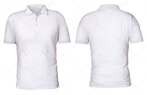 Blank Polo Shirt Mock Template Front Back View Isolated White — Stock Photo © airdone #205532652