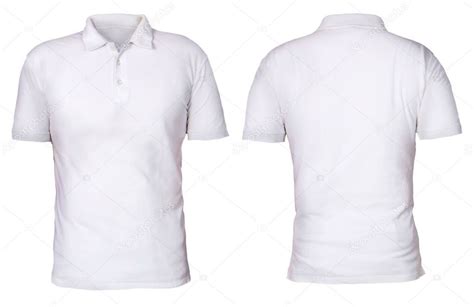 Blank Polo Shirt Mock Template Front Back View Isolated White — Stock ...