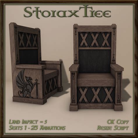 Second Life Marketplace - Medieval Throne Chair A