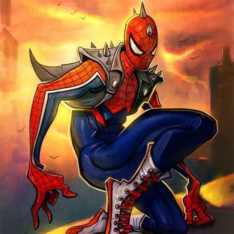 Spider-Punk by Gameloft version °° Spider-Man Spider-Verse | Spiderman personajes, Hombre araña ...