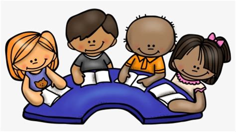 Reading Clip Art Kindergarten - Small Group Reading Clipart, HD Png ...