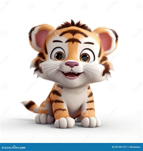 Smiling Tiger Cub: a 3d Pixar Style Character Study in Indian Pop ...