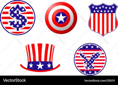 American patriotic symbols Royalty Free Vector Image