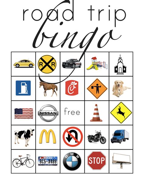 Road Trip Bingo: Family Road Trip Printables - Everyday Reading