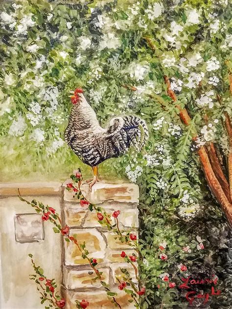 Crowing Rooster Rodney Painting by Laurie Gayle - Fine Art America