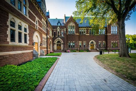 Walkway and the Long Walk Buildings at Trinity College, in Hartford ...