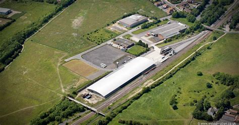 Shildon railway museum County Durham England UK aerial photograph ...