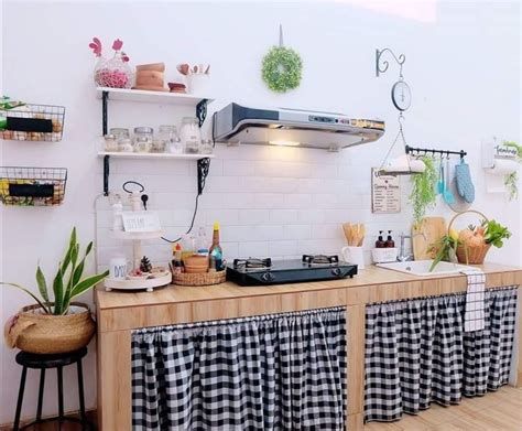 15 Gambar Idea Deko Dapur Tanpa Kabinet | Hiasan Ruang Dapur Kecil