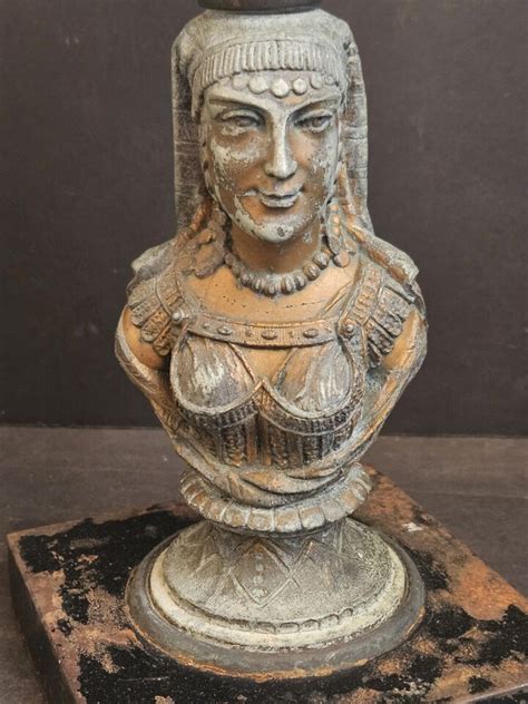RARE Antique Spelter Figural Oil Lamp Cleopatra | eBay
