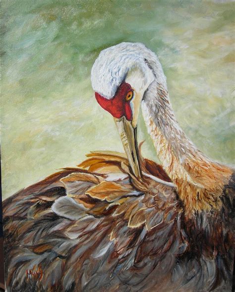 SANDHILL CRANE II PAINTING | Painting, Photo art, Artist