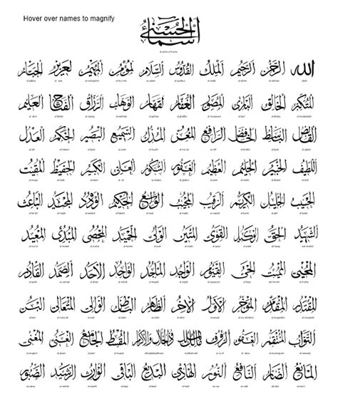 99 Names of Allah