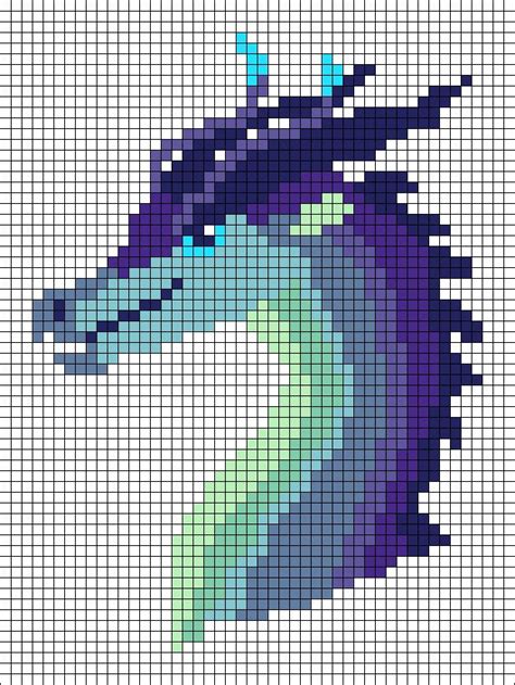 Alpha pattern #73412 | BraceletBook | Dragon cross stitch, Pixel art pattern, Pixel art grid