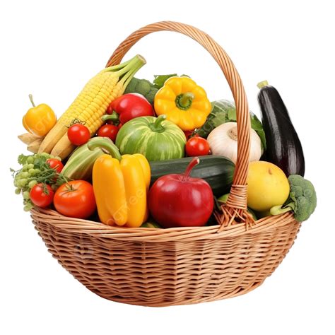 Basket Harvest Of Fruits And Vegetables, Transparent Background, Png, Harvest PNG Transparent ...