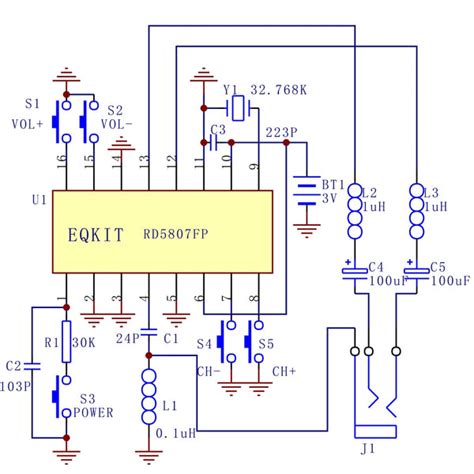 76-108MHz DIY Kit FM Stereo Radio Receiver Module RDA5807PF SMD ...