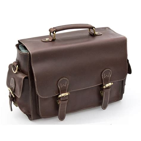 luxury brown leather camera bag by wombat | notonthehighstreet.com