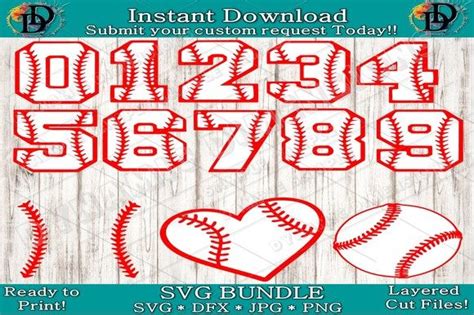 Baseball Number Font Graphic by Dynamic Dimensions · Creative Fabrica